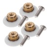 WOONEKY Bathroom Accessories 4pcs Curved Shower Door Roller Replacement Parts