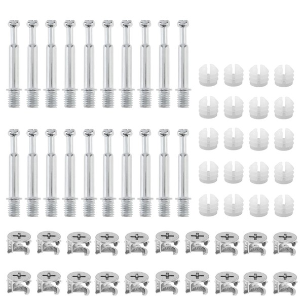 Smgda 20 Sets 3 in 1 Furniture Connection Kit, M6x40mm