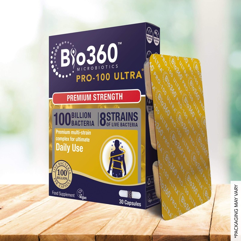 Bio360 Pro-100 Ultra (100 Billion Bacteria)|from Natures Aid | 30