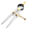Professional Leather Compass, Adjustable Lockable Steel Wing Divider Rotating Scratch