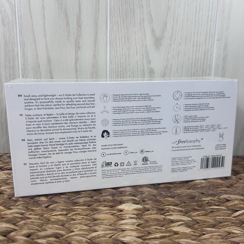 ikoo NEW ikoo E-Styler Jet Hair Straightening Brush in Beluga