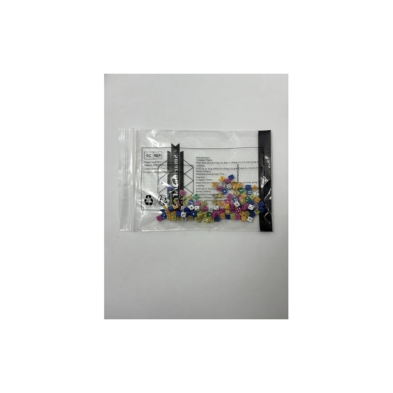 SmartDealsPro 100 Assorted 1/5" 5mm D6 Mini Dice Game Dot