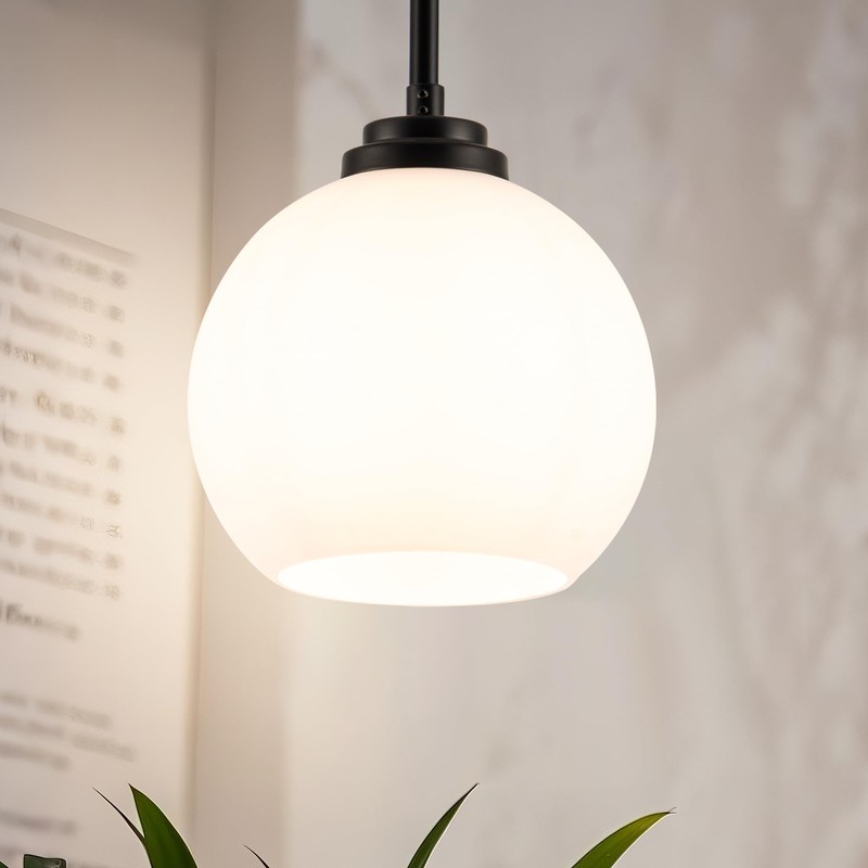 MAYNA 1 Pack Modern Pendant Lights Kitchen Island, Matte Black