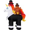 Holidayana Thanksgiving Inflatables 5ft Turkey & Pilgrim Unicorn. Large Fall