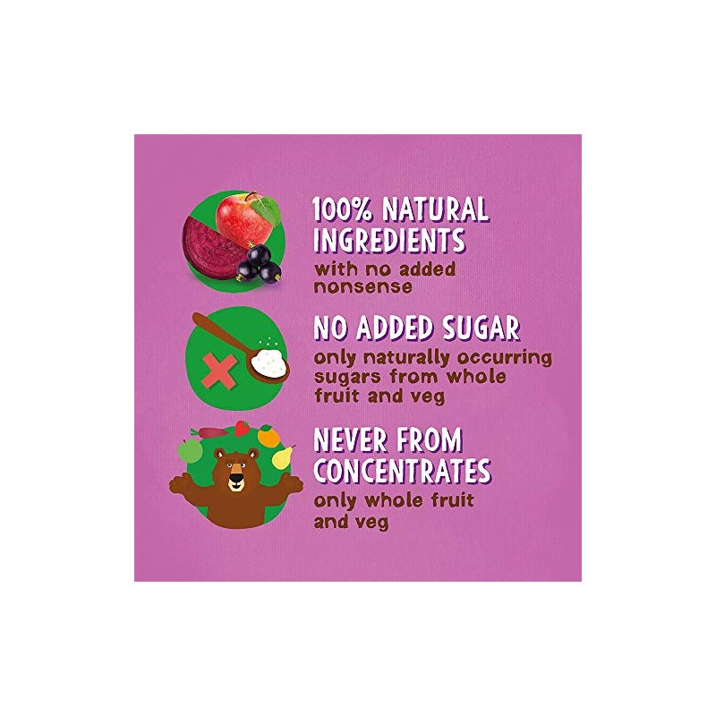BEAR Blackcurrant & Beetroot Bites - Pure Fruit & Veg