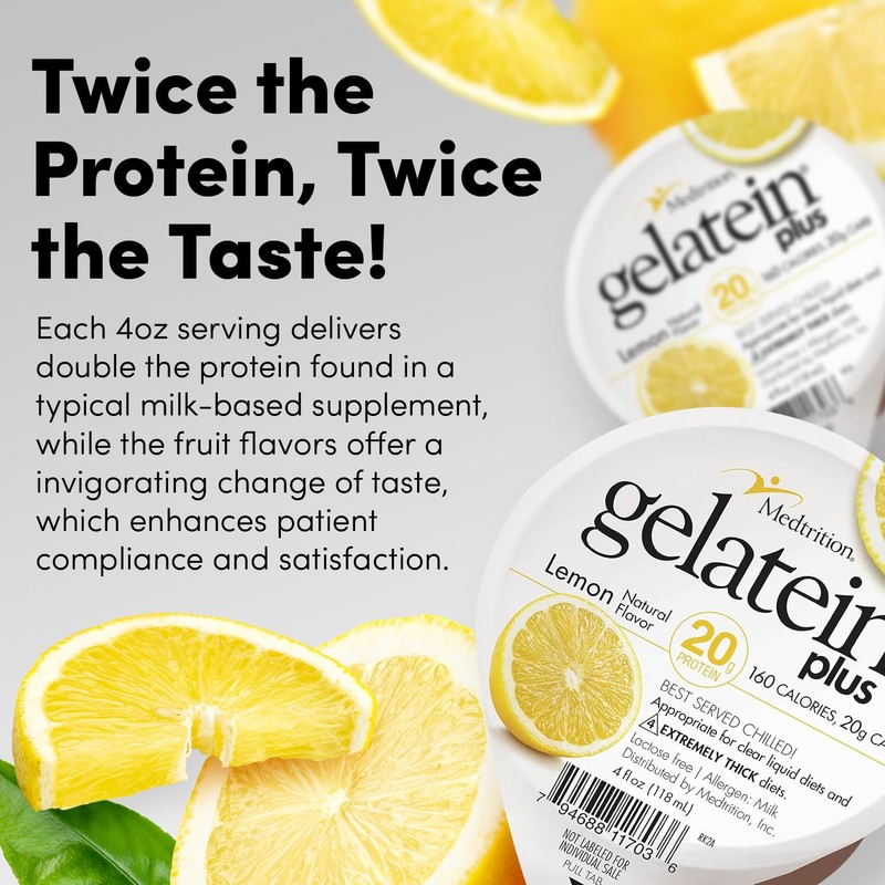 ProSource Gelatein Plus Lemon: 20 grams of protein. Ideal for