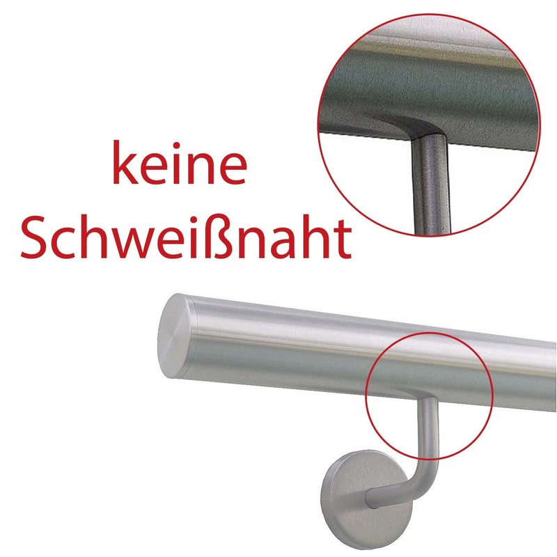 TIBU Handrail Stainless Steel 33.7 mm Railing 0.3 m -