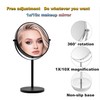 owosald 8" Desktop Makeup Mirror, Black Desktop Makeup Mirror, Magnification