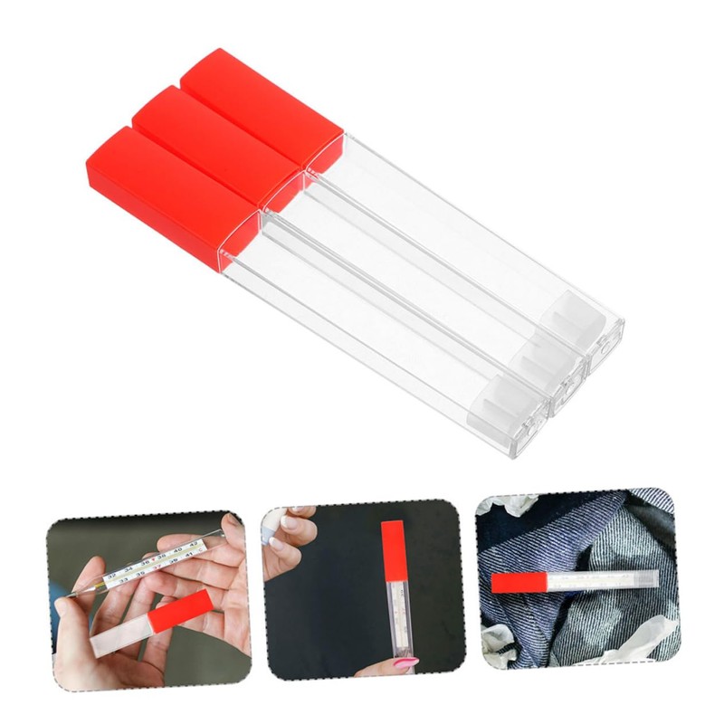 CAXUSD 10pcs Thermometer Storage Holder Reusable Tubes for Thermometer Protection