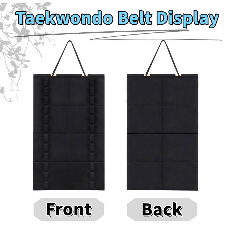 INTOMYTH Karate Belt Display Rack - Holds 12 Belts, High-Density