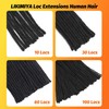 Ombre Loc Extensions Human Hair Dread Extensions 0.4cm 12 Inch
