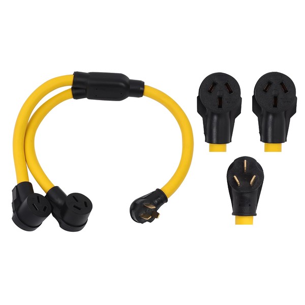 ONETAK NEMA 10-50P to 2 Outlet 10-50R Y Splitter STW