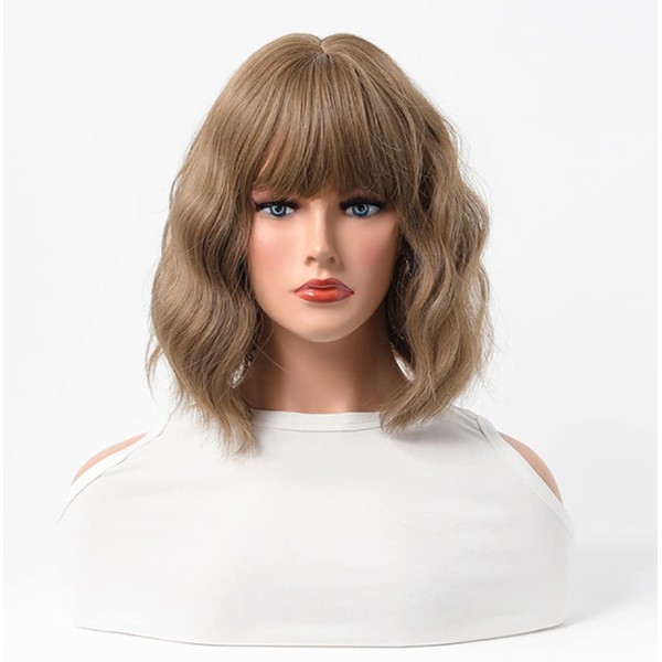 Sharebeauty Synthetic Bob Wig for Women Natural Wavy Curly Full