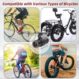 VSYSTO Bike Camera with Tail Light, Automatic Power on/Off, WiFi HD 1080P Waterproof 150° Wide Angle Starlight Night Vision Bike Rear View Camera, Loop Recording, G-Sensor (Black)