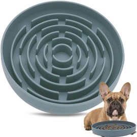 Slow Feeder Dog Bowls, Puzzle Silicone Dog Feeding Bowls for Dogs & Cats, Slow Feeder Non-Slip with Suction Cups, Anti-Choking, Non BPA, Reduces Boredom, Anxiety, Dishwasher Microwave Safe