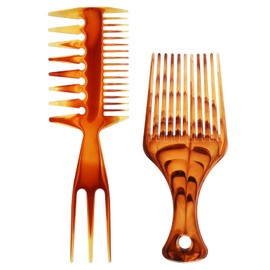 Tbestmax 2 Pcs Hair Comb Styling Set Tail Combs Afro Pick Pik Brushes African American Hair Brush Barber