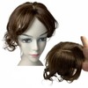 AYunhe Short Curly Wavy Human Hair Toppers for Women and