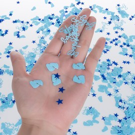 30g Baby Shower Confetti Boy Blue, Baby Shower Table Confetti, Baby Shower Table Decorations Baby Boy Confetti for Baby Shower Gender Reveal Birthday Party