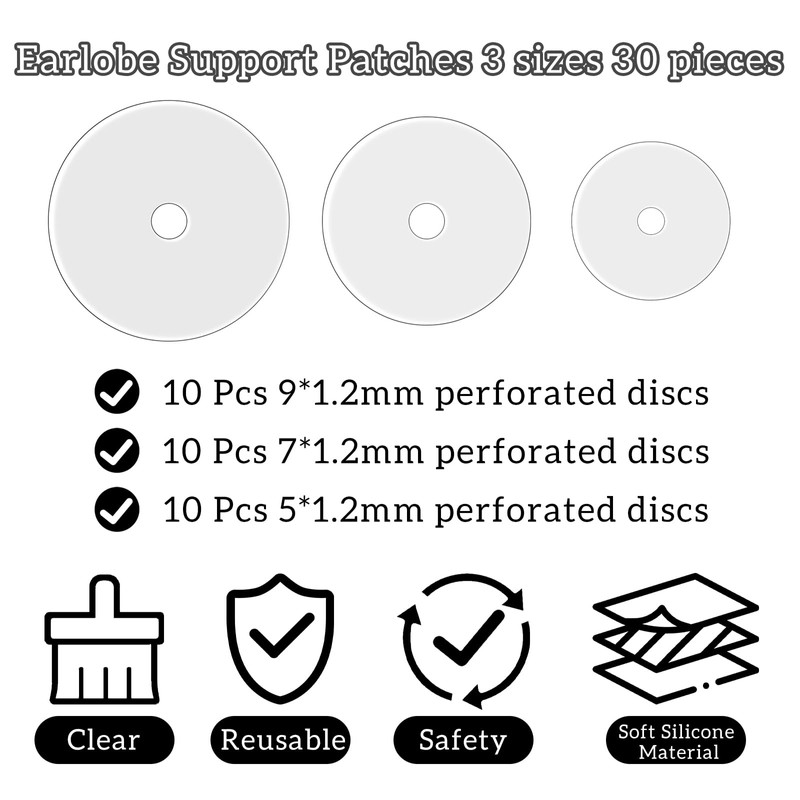 Clear Piercing Disc for Piercing Bump Silicone Healing Non Pull