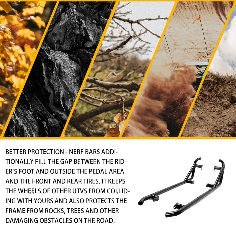 KUAFU Nerf Bars Rock Sliders Compatible with 2014-2023 Polaris RZR