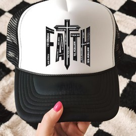 Faith Direct To Film Print, DTF Print, Ready To Press Print For T Shirts:_7.5" Youth S/M
