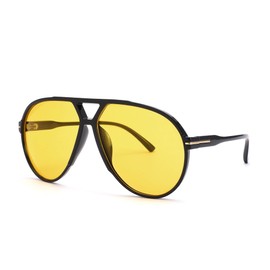 SCVGVER Oversized Aviator Sunglasses for Women Men, Retro Classic 70s Vintage Trendy Tangle Free Shades Sun Glasses