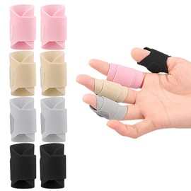 UOMIO 8 PCS Finger Sleeves, Finger Compression Sleeve, Finger Covers, Finger Splints Finger Sleeves, Breathable Finger Tape, Finger Wraps for Arthritis Sprain Trigger Finger Sports Aid Support