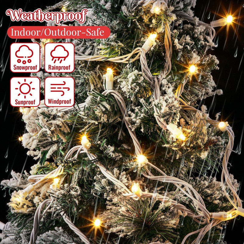 HappyAlley Slow Twinkle Christmas Light, 100 LED 35Ft Twinkle String