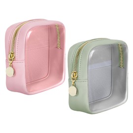 Pack of 2 Transparent Toiletry Bag, Waterproof Toiletry Bag, Mini Cosmetic Bag, Portable Storage Bag, Travel Accessories
