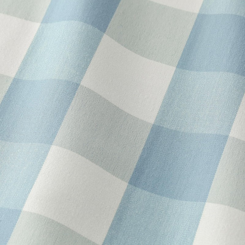 VOGOL Buffalo Check Valance, Blue and White Checkered Pattern, Classical