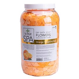 Lapalm | Dry Bath Soap Flowers | Orange Tangerine Zest | 1 Gallon