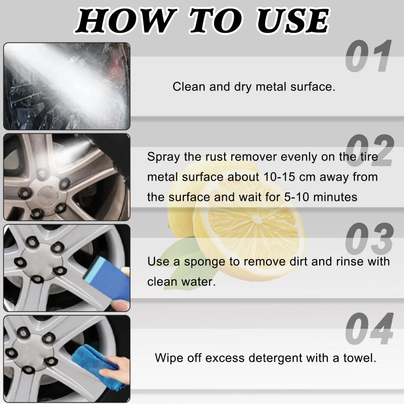 Teqnizo 2PCS Nexa Rust Remover Spray2025 Upgrade Rust Remover for