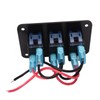 3 Gang Rocker Switch Panel Waterproof Pre Wired Aluminum Alloy