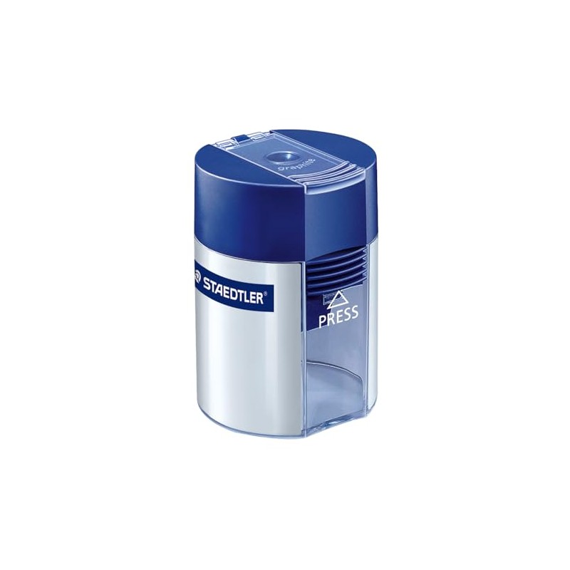Staedtler Metal Single Hole Sharpener with Tub (511001BK)