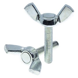 M5 (5mm x 20mm) Butterfly Wing Screws Thumb Screws Wing Bolts Steel (Pack of 10)