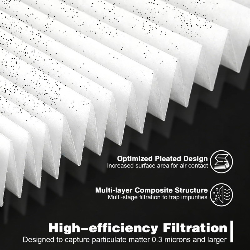 4-Pack Replacement Filter Compatible with KNKA APH4000 Air Purifier