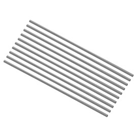 QUARKZMAN 100 mm x 2 mm Stainless Steel x 10 Pieces Linear Shaft Metric Round Rods Polished Rods for DIY
