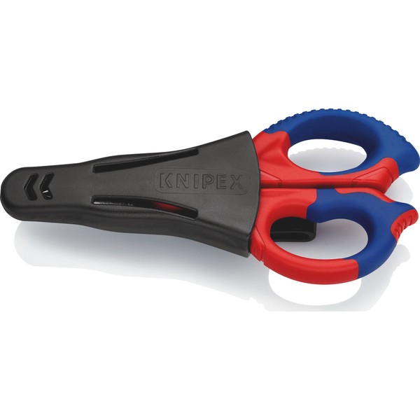 Knipex Electricians' Shears with multi-component grips, glass fibre reinforced plastic 155 mm (self-service card/blister) 95 05 155 SB
