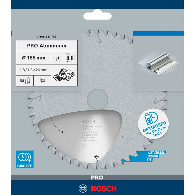 Bosch Professional Circular Saw Blade Standard (for Aluminium, 165 x