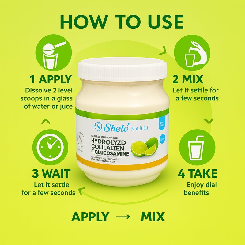 Colageno Limon Shelo Nabel Polvo/Collagen Lemon Powder Coyunturas Huesos Dolores