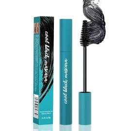 Mascara Black, Liquid Lash Extensions Mascara, Waterproof & Smudge-Proof Thickening & Curling Lashes, No Clumping, Long-Lasting Volumizing Tubing Mas cara, Natural Hypoallergenic Mas-cara
