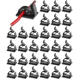 Clips adhesivos para cables, Clips para Cables, 30 Unidades, Clips de Alambre, Duradero y Resistente, Organizador de Cables, Fijador de Cable a Pared, Soporte de Cables para coche