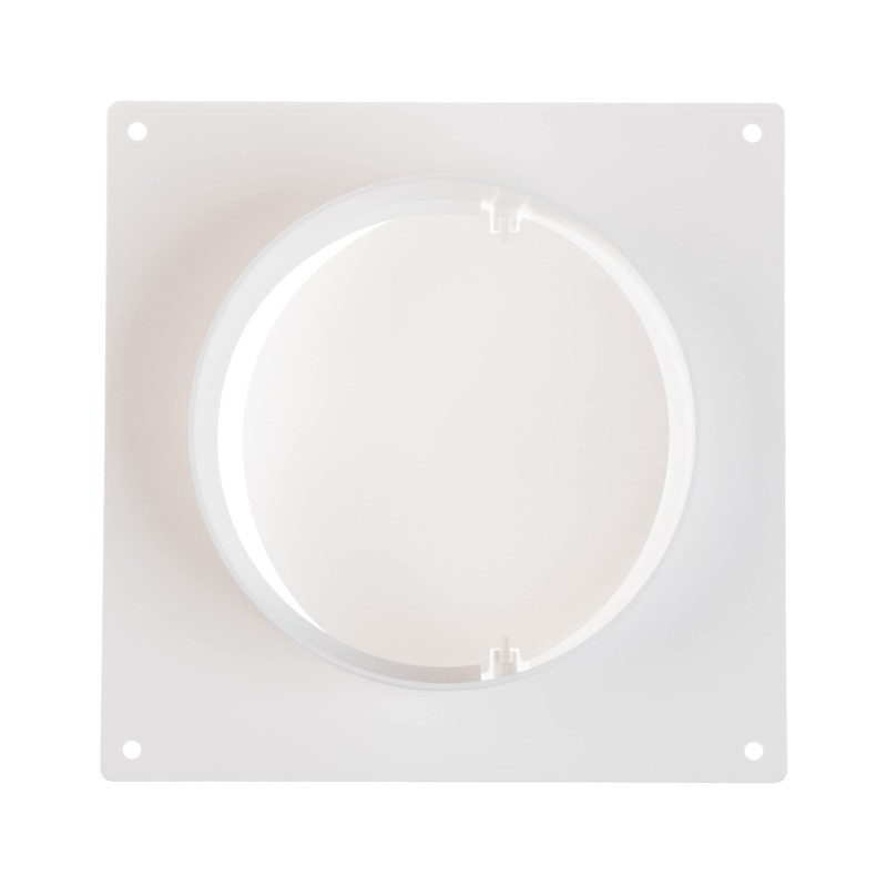 Wall Flange 125 mm with Backflow Flap PVC Connector Round