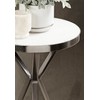 Kate and Laurel Gribben Modern Round Marble Side Table, 14