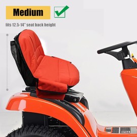 Riding Lawn Mower Seat Cover Compatible with Kubota,Tractor Seat Cover Compatible with Craftsman,for Cub Cadet,for John Deere, for Husqvarna,with Drink Pouch (Medium)