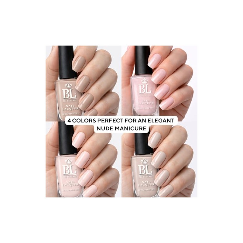 BL The Frenchie, French Manicure Nail Polish Set, Nude Nail