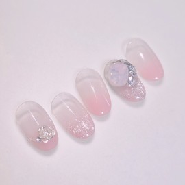 Opalose handmade nail tips - Coffin Midi / 오팔로즈 수제네일팁 - 코핀미디