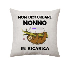 Aconesong Do not disturb grandpa charging - gifts for grandpa funny pillow cover for grandpa birthday Father's Day idea gifts for him grandpa gifts from granddaughter granddaughter (grandpa)