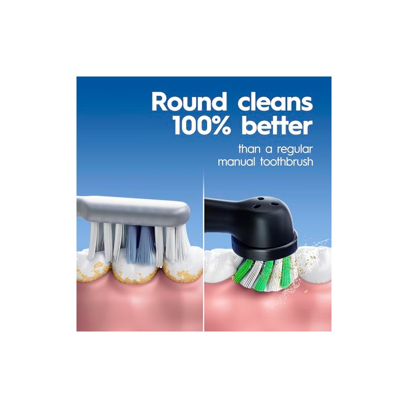 Oral-B Pro 100 CrossAction, Battery Powered Toothbrush, Black, 1 Count