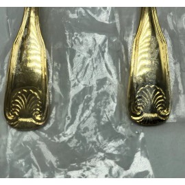 Barclay NEW Lot of 2 Barclay Geneve Golden Electroplate  Sugar Spoon Japan